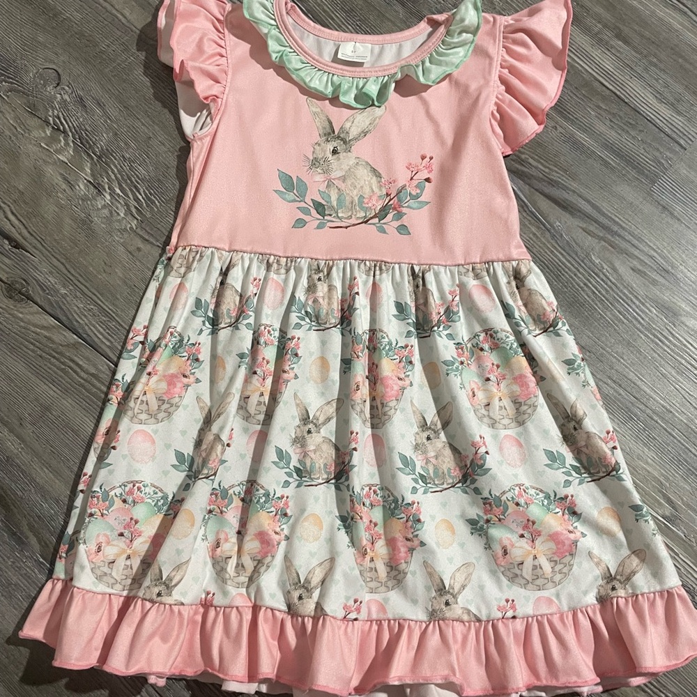 Girls Spring Bunny Dress
